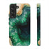 Green Geode in Watercolor - Impact Resistant Phone Case Samsung Galaxy S22 Matte